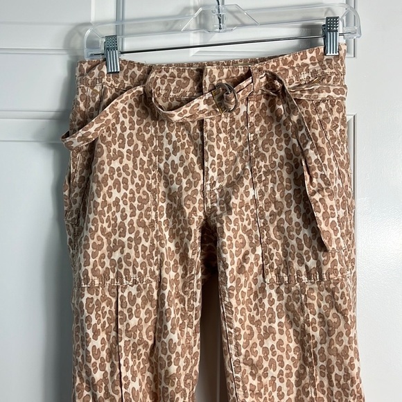 Anthropologie The Wanderer Animal Print Cargo Trouser Pants Size 25 - Picture 3 of 12
